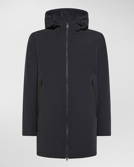 Chaqueta de hombre con cremallera, dos bolsillos y capucha