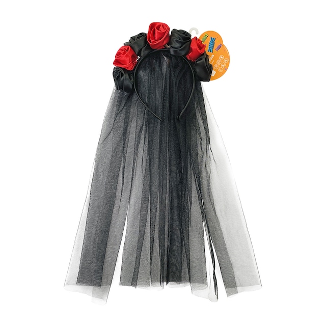 Diadema con velo catrina