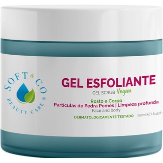 Soft&Co Esfoliante Vegan  Rosto e Corpo embalagem 250 ml
