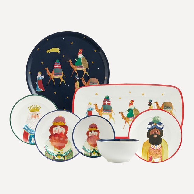 Vajilla por piezas melamina Reyes Magos Navidad El Corte Inglés