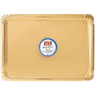 P&H Einweg-Tablett Gold 25x34 cm