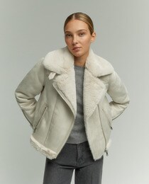 double faced long jacket