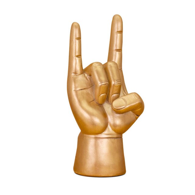 Soporte para auriculares Suck UK mano rock dorado