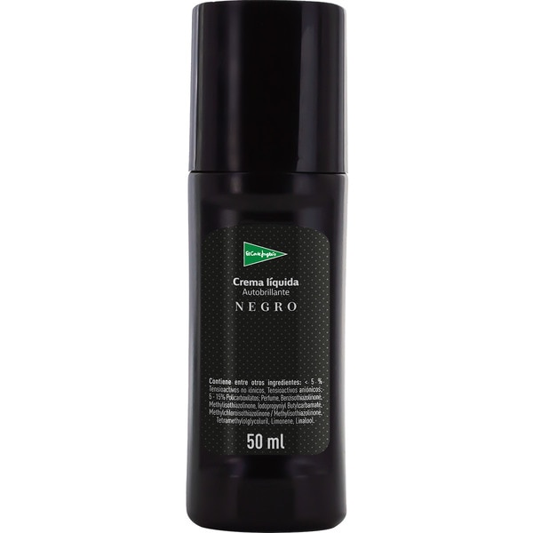 crema líquida autobrillante negra con aplicador tubo 50 ml