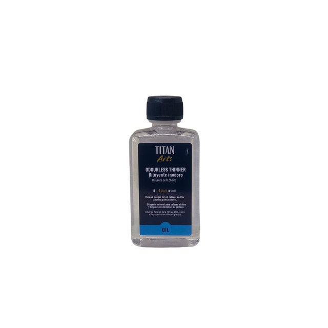 Botella de diluyente inodoro 250ml TITAN Arts.
