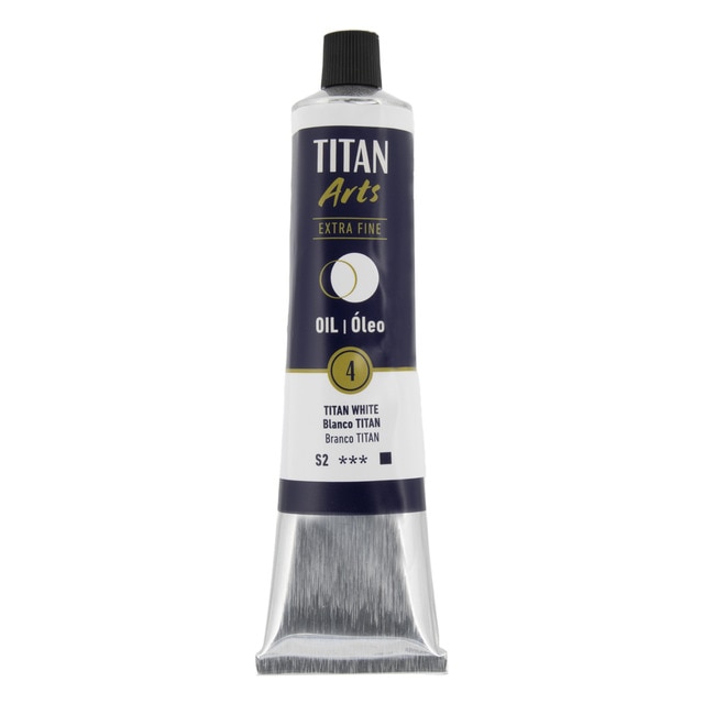 Tubo de pintura al óleo extra fine 200ml TITAN Arts blanco Titan.