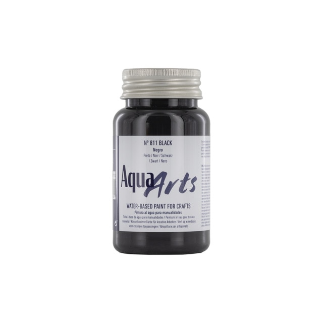Bote de pintura para manualidades de 100ml TITAN Arts negro.