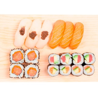 SUSHISPOT Campeones sushi variado bandeja 18 piezas