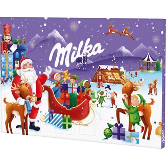 MILKA Adventskalender mit Milchschokoladenriegeln Karton 200 g