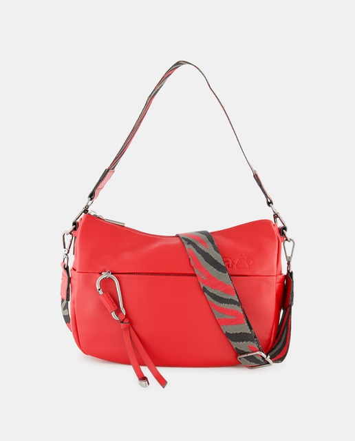 Red messenger bag with several straps · Women's fashion · El Corte Inglés