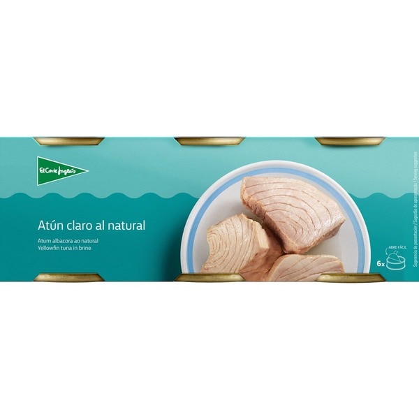 atún claro al natural pack 6 lata 60 g neto escurrido