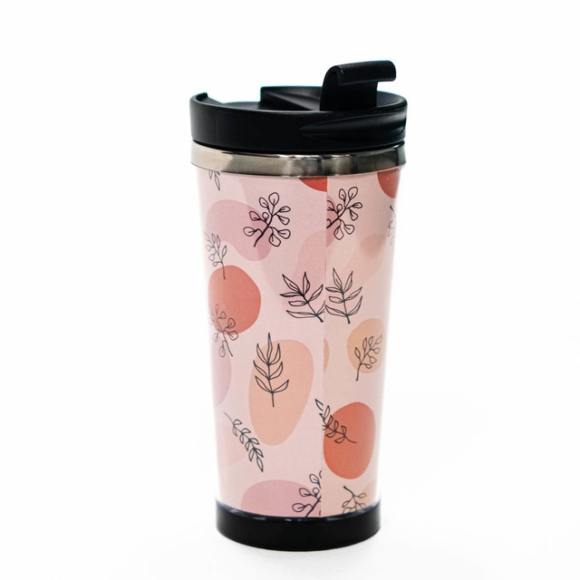 Kit regalo: vaso térmico y notas adhesivas hojas Frost naranja /Multicolor.