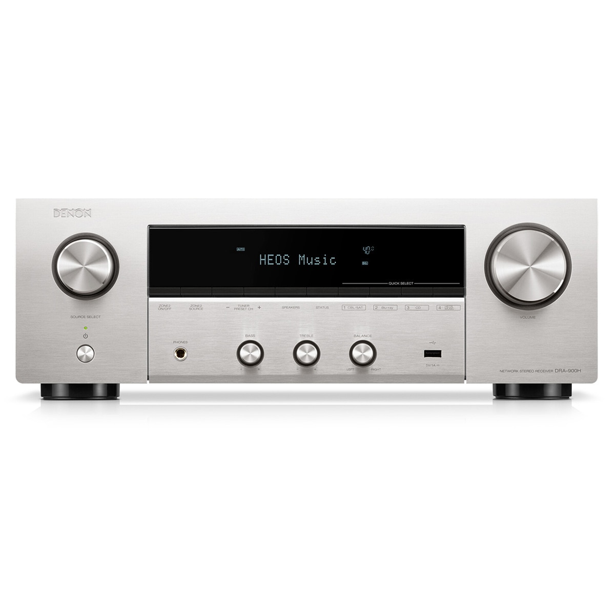 Denon - Receptor Hi-Fi en red Denon DRA-900H plata con Bluetooth y WiFi.