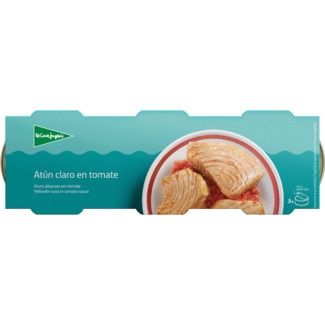 El Corte Inglés Atum Claro em Tomate Pack 3 unidades lata 156 g