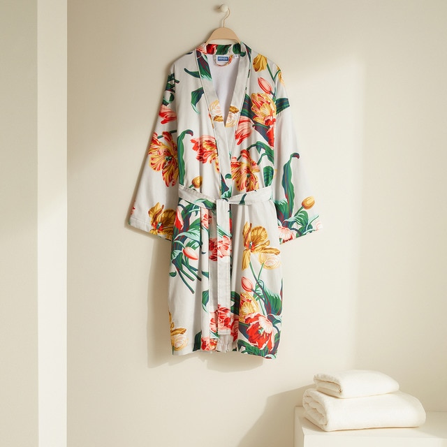 Albornoz kimono algodón 220 gr/m2 Kikebana Kenzo