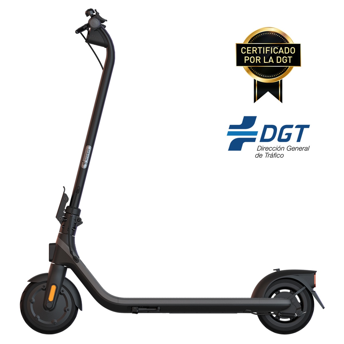 Patinete eléctrico plegable Segway Ninebot E2 negro Negro-2