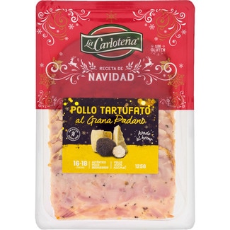 LA CARLOTEÑA Tartufo-Huhn mit Grana Padano in Scheiben glutenfrei Behälter 125 g