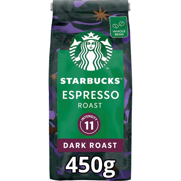 Espresso Dark Roast café en grano intensidad 11 paquete 450 g