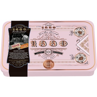 1880 turrón blando de Jijona tableta 250 g y turrón duro de Alicante tableta 250 g lata 500 g Edición 300 ANIVERSARIO