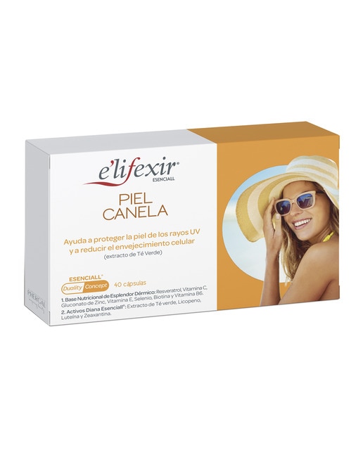 40 Cápsulas Acelerador Bronceado Elifexir Esenciall Piel Canela Elifexir