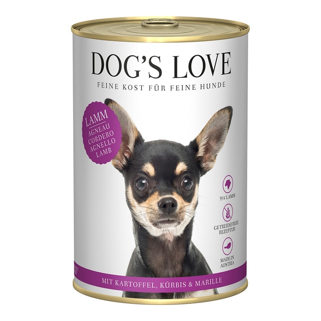 Dog’s Love – Comida húmeda para perros adultos Dog’s Love cordero sin cereales 400 g.