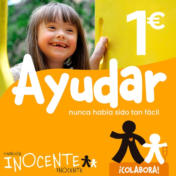 Colabora con 1 euro a la Fundación Inocente Inocente en ayuda para proyectos de ayuda a la    infancia más vulnerable.