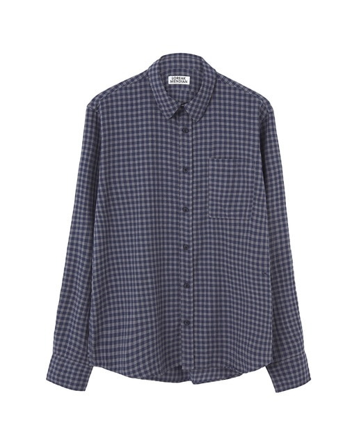 Camisa de cuadros de cuello camisero