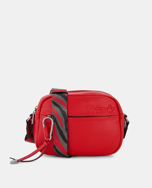Small red crossbody bag with zip fastening · Women's fashion · El Corte
