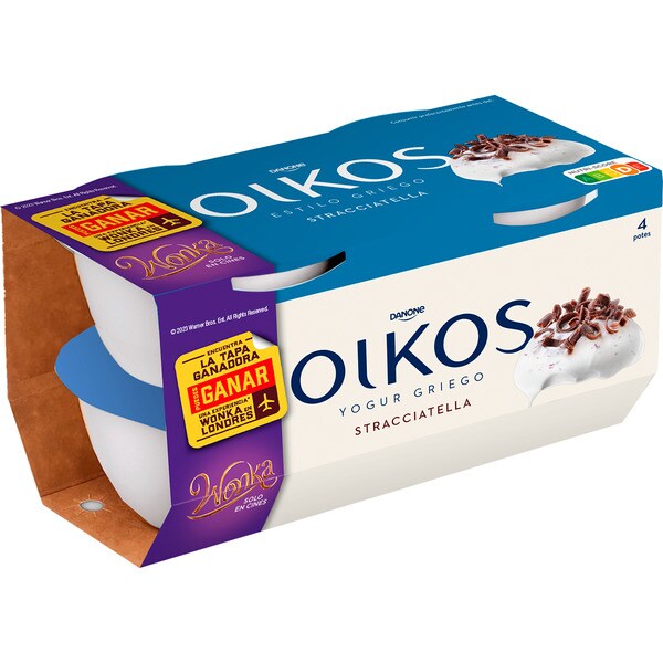 Yogur griego stracciatella pack 4 unidades 110 g · DANONE OIKOS