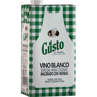 AL GUSTO vino blanco especial para cocinar macerado con hierbas brik 1 l