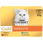 Gold Tartelette comida húmeda para gatos surtido de carnes y pescados 12 latas 85 g
