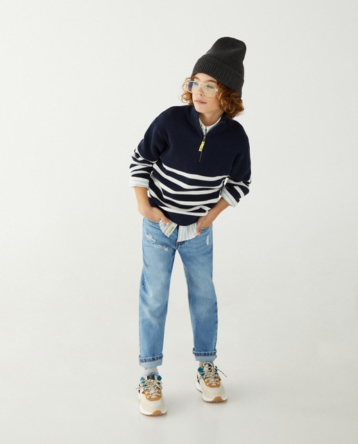 Boys clearance striped sweater