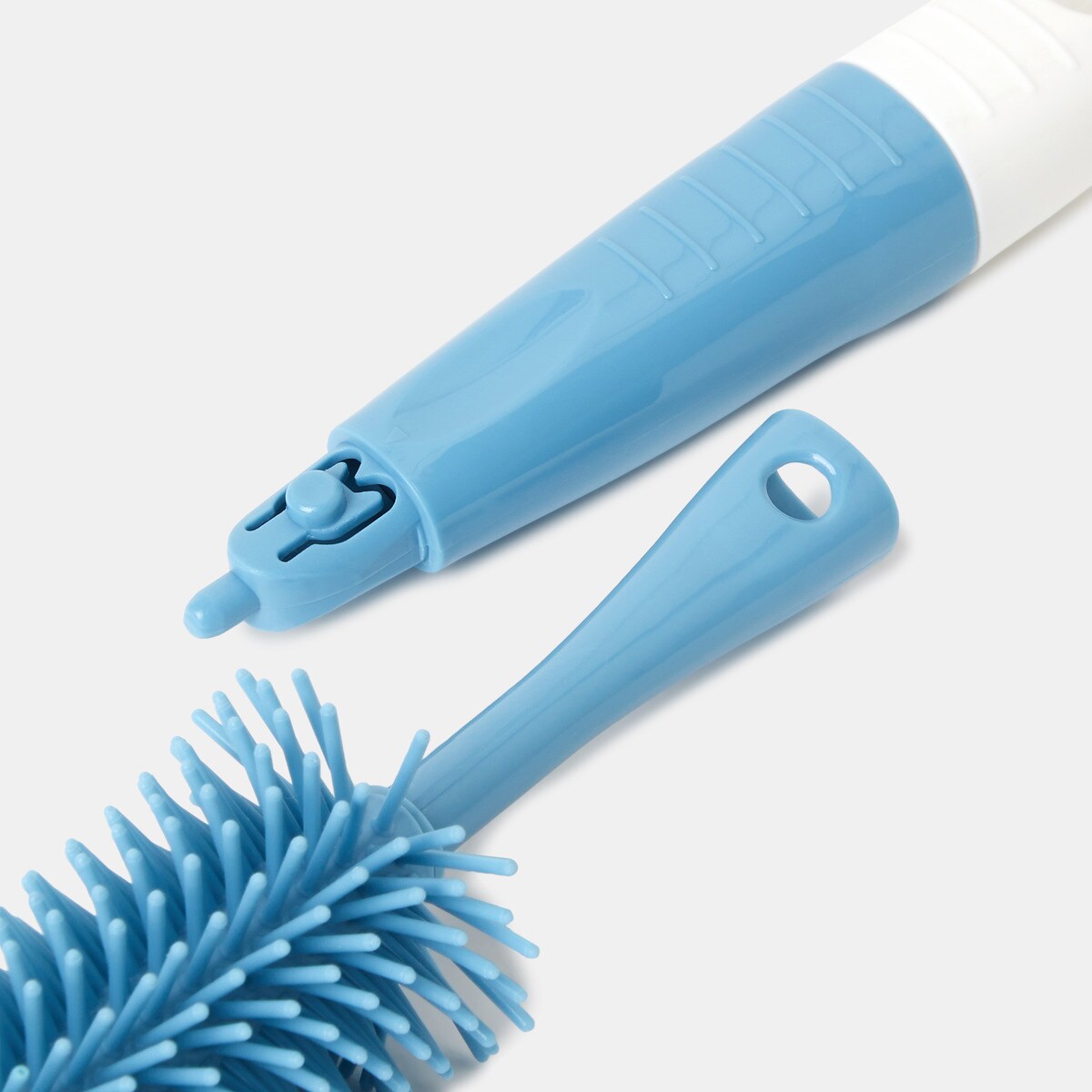 Escova de Limpeza de Biberões de Silicone Azul-2