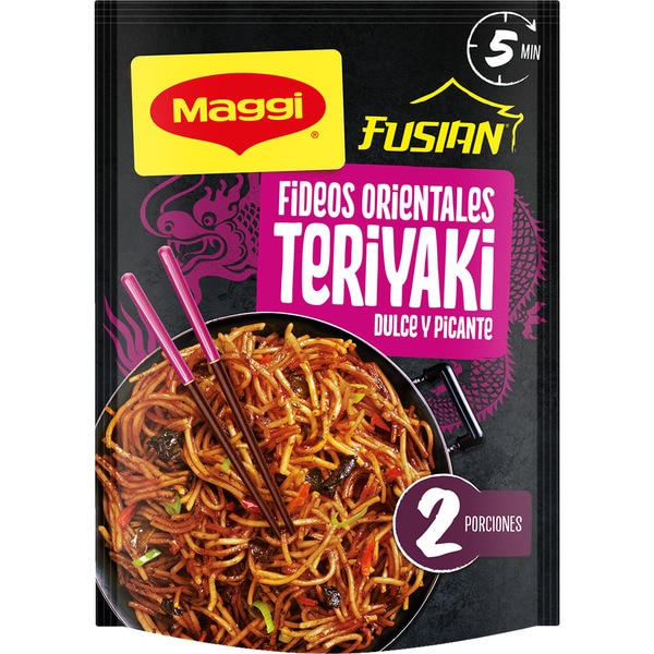 fideos orientales Fried noodles teriyaki envase 130 g