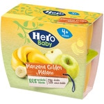 tarrinas de manzana golden y plátano sin azúcares añadidos desde 4 meses pack 4 envases 100 g