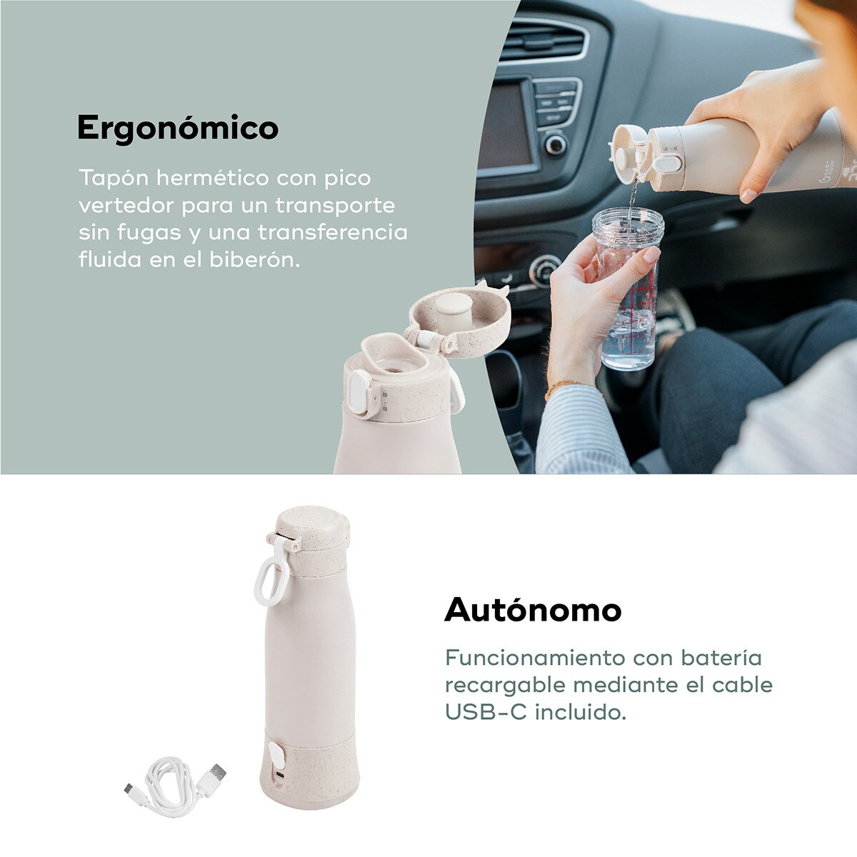 Aquecedor de Biberões Transportável com Bateria Moov & Feed Natural-6