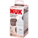 Perfect Match Trinkfläschchen mit extra mildem Silikonsauger für Babys 0m + 1 Einheit Fassungsvermögen 150 ml Regenbogendesign