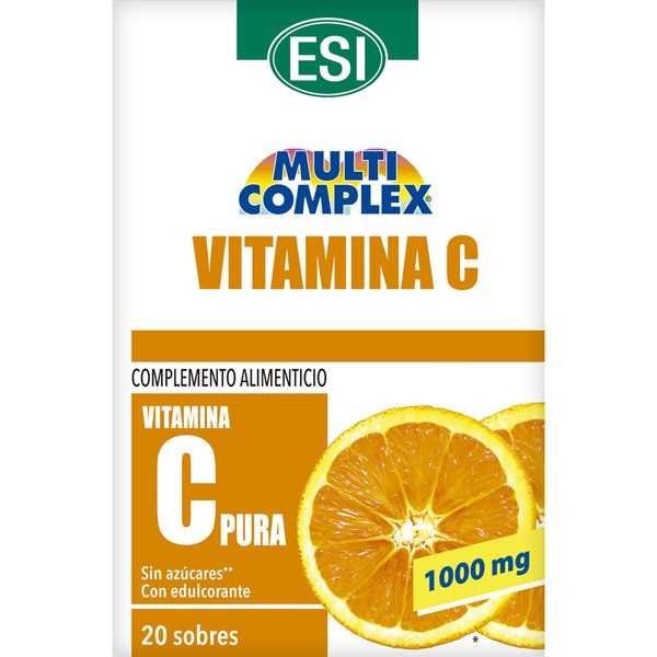 Multi Complex Reines Vitamin C 1000 mg Box 20 Tütchen ohne Zucker, mit Süßstoff