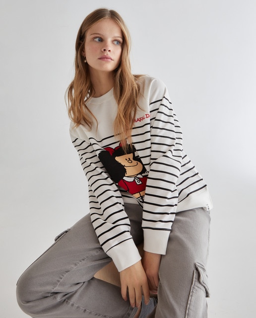 Womens on sale striped sweatshirt