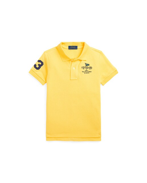 Polo de niño en amarillo con logo