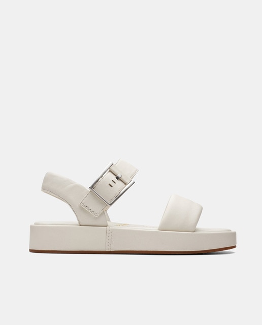 Sandalias planas Alda Strap de mujer en piel con tira tubular