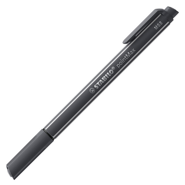 Rotulador punta fina premium pointMax STABILO gris intenso.