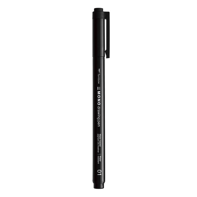 Rotulador mono drawing pen punta fina 01 Tombow negro.