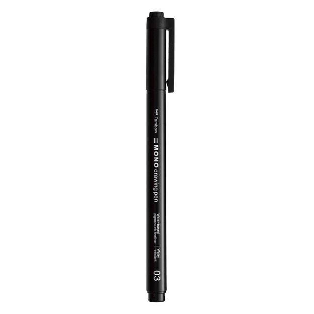 Rotulador mono drawing pen punta fina 03 Tombow negro.