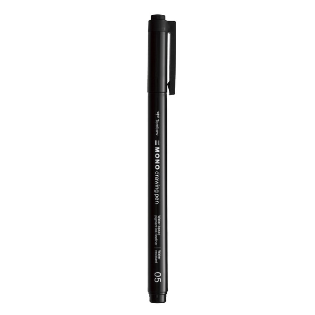 Rotulador mono drawing pen punta fina 05 Tombow negro.