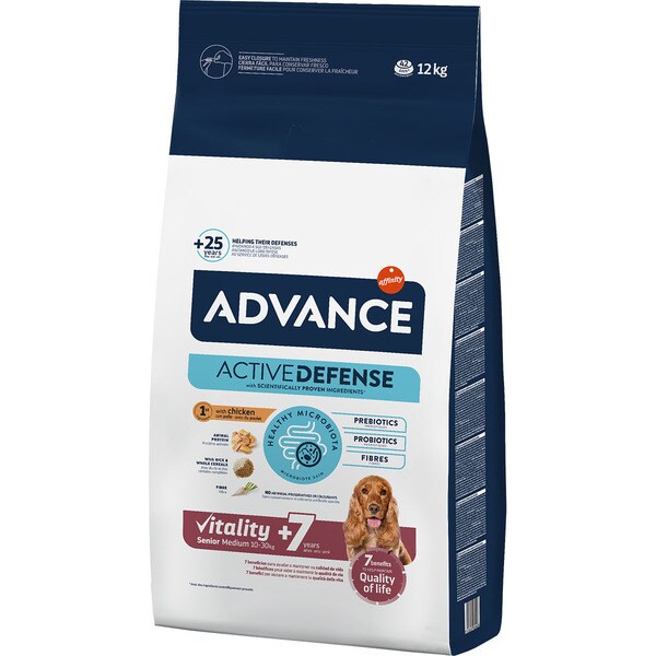 Senior dog food with chicken and rice for medium breed senior dogs sack 12 kg