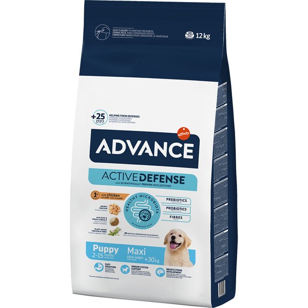 Puppy Maxi pienso para perros cachorros grandes con pollo y arroz saco 12 kg