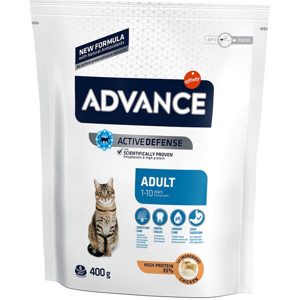 Adult cat food with chicken and rice for adult cats container 400 g