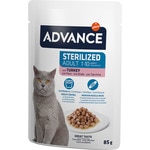 Sterilized comida húmeda en salsa para gatos esterilizados con pavo sobre 85 g