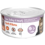 Feuchtfutter für Katzen mit Thunfisch, Pute und Miesmuscheln Grain und Gluten Free Dose 70 g
